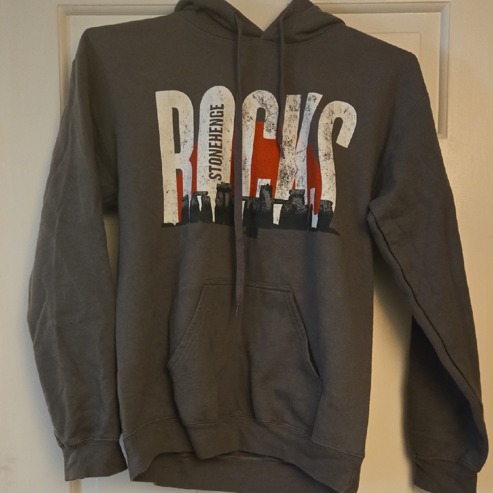 Gray Cityscape Graphic Sweatshirt Hoodie